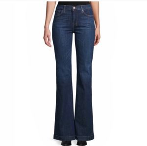 7 For All Mankind NEW Dojo Wide Leg Jean Women Sz 32 Dark Blue Stretch USA Made